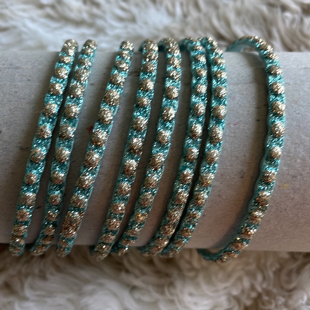 Turquoise Crystal Stackable Bangle Set - Brand - Picture 4 of 6